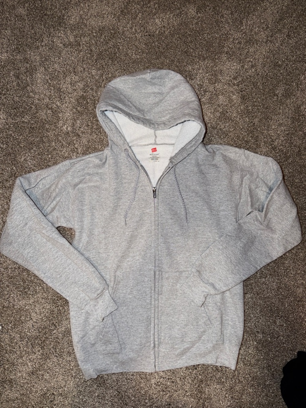 Hanes Gray‎ Full-Zip Hooded Sweatshirt